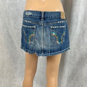 Hollister denim mini skirt